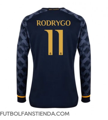 Real Madrid Rodrygo Goes #11 Segunda Equipación 2023-24 Manga Larga